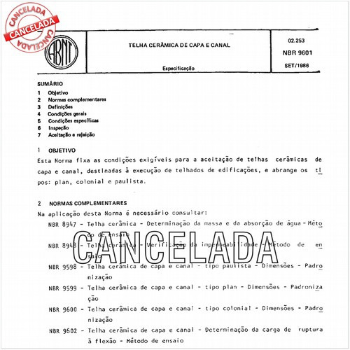 Telha cerâmica de capa e canal