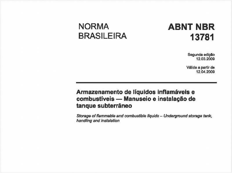 Armazenamento de líquidos inflamáveis e combustíveis - Manuseio e instalação de tanque subterrâneo