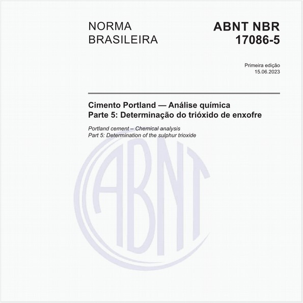 Cimento Portland — Análise química - Parte 5: Determinação do trióxido de enxofre