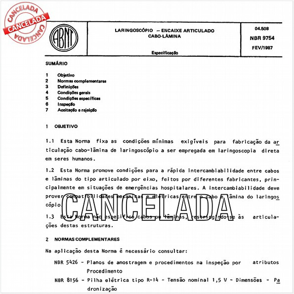 Laringoscópio - Encaixe articulado cabo-lâmina