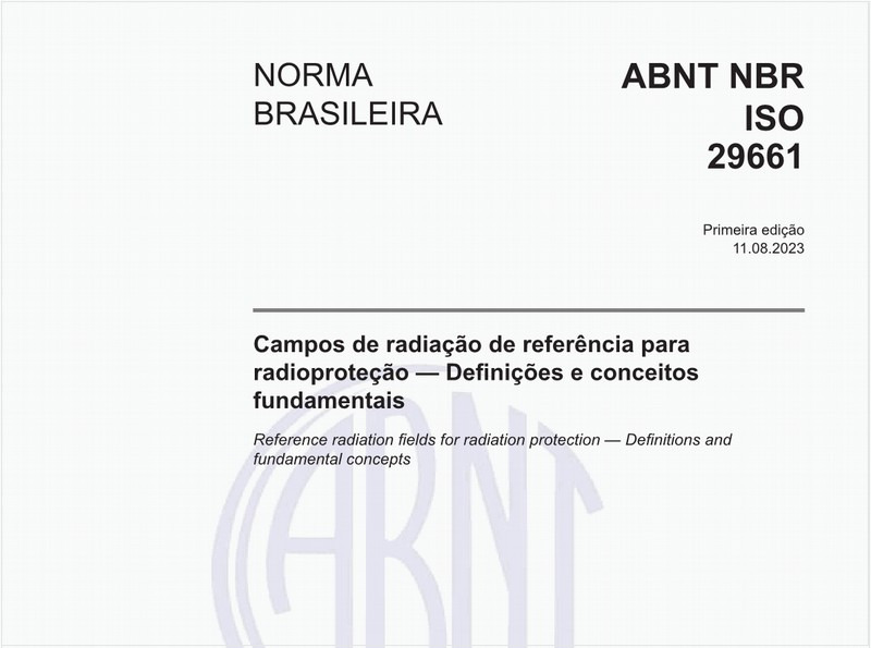 Campos de radiação de referência para radioproteção — Definições e conceitos fundamentais