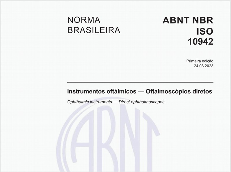 Instrumentos oftálmicos — Oftalmoscópios diretos