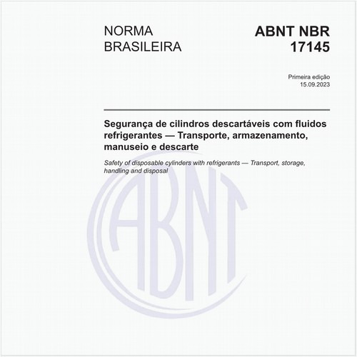 Segurança de cilindros descartáveis com fluidos refrigerantes — Transporte, armazenamento, manuseio e descarte
