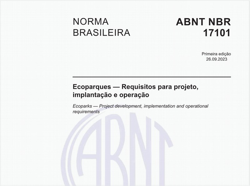 Ecoparques — Requisitos para projeto, implantação e operação
