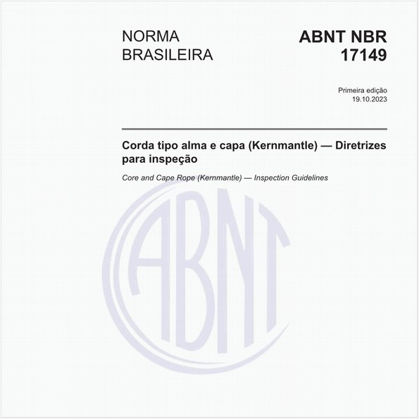 Corda tipo alma e capa (Kernmantle) — Diretrizes para inspeção
