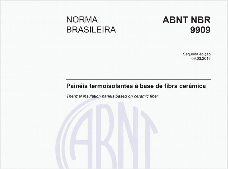 Painéis termoisolantes à base de fibra cerâmica
