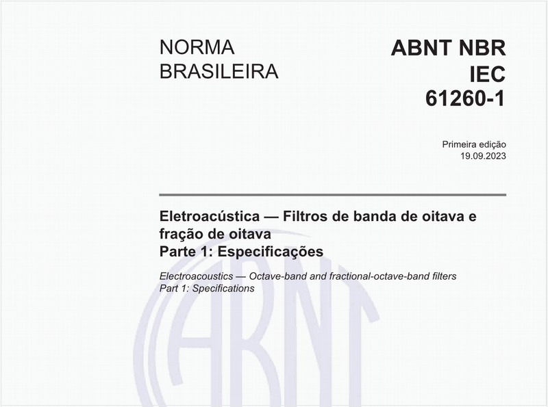 Eletroacústica — Filtros de banda de oitava e fração de oitava - Parte 1: Especificações