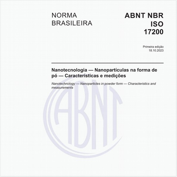 Nanotecnologia — Nanopartículas na forma de pó — Características e medições