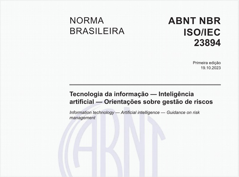 Tecnologia da informação — Inteligência artificial — Orientações sobre gestão de riscos
