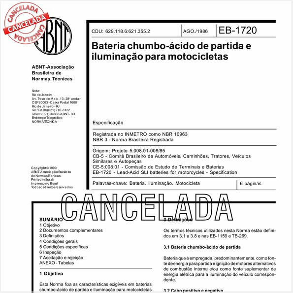 Bateria chumbo-ácido de partida e iluminação para motocicletas