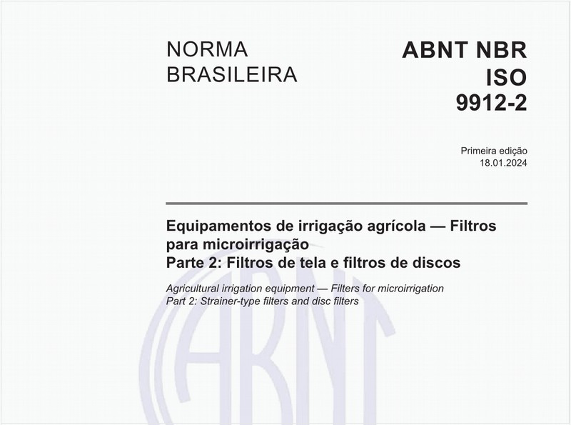 Equipamentos de irrigação agrícola — Filtros para microirrigação Parte 2: Filtros de tela e filtros de discos