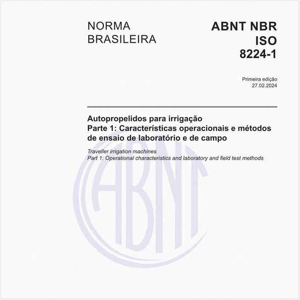 Autopropelidos para irrigação - Parte 1: Características operacionais e métodos de ensaio de laboratório e de campo