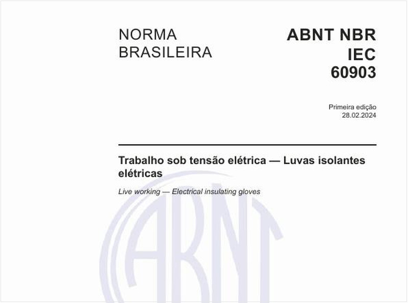 Trabalho sob tensão elétrica — Luvas isolantes elétricas