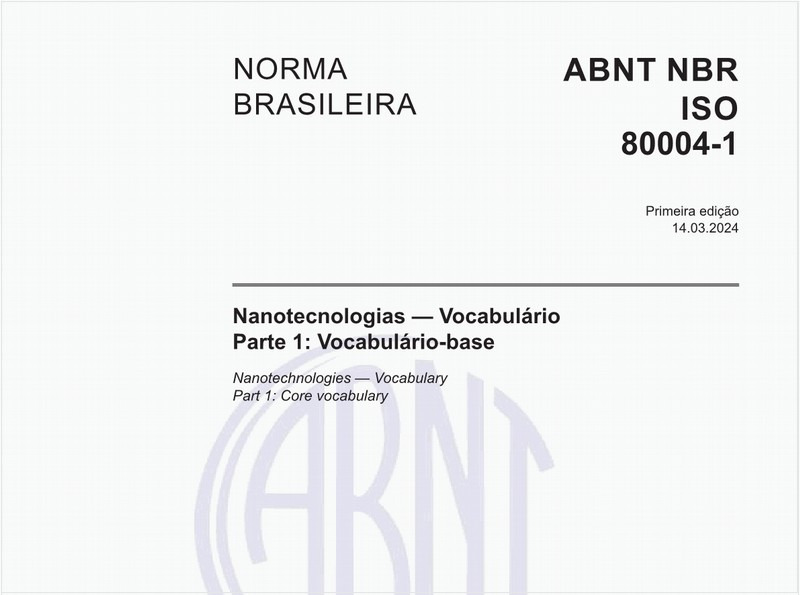 Nanotecnologias — Vocabulário Parte 1: Vocabulário-base