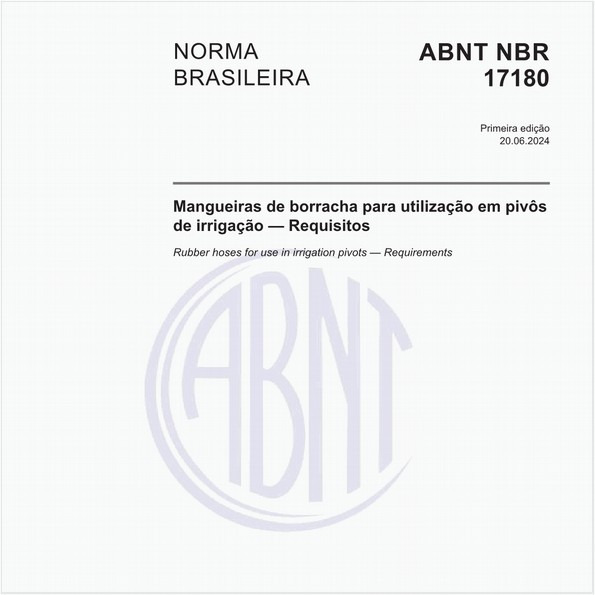 Mangueiras de borracha para utilização em pivôs de irrigação — Requisitos
