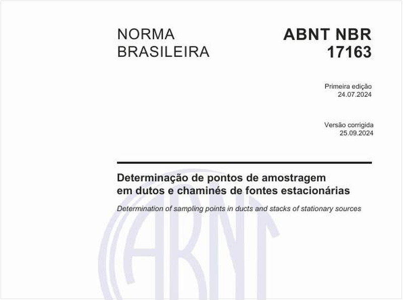 Determinação de pontos de amostragem em dutos e chaminés de fontes estacionárias