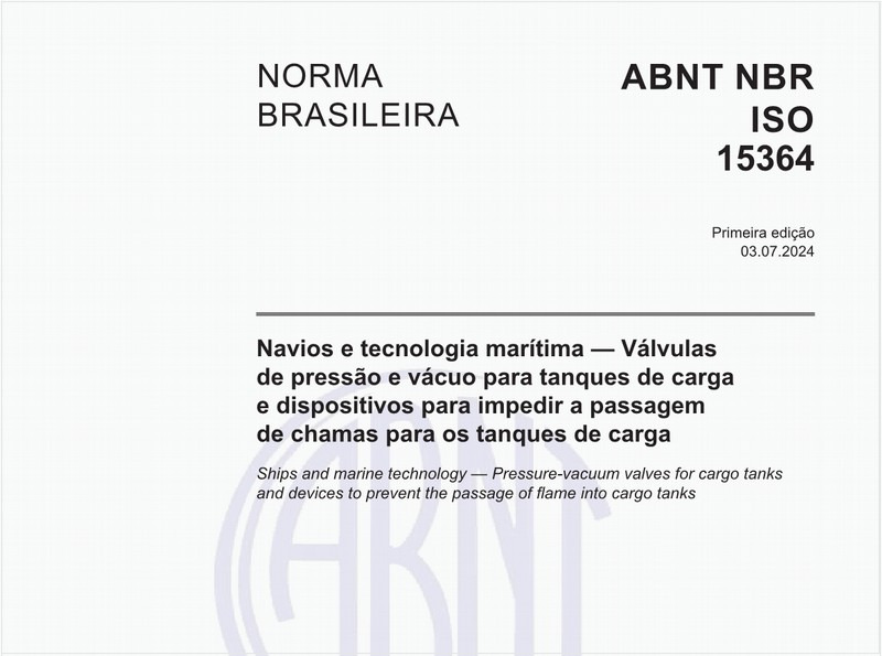 Navios e tecnologia marítima — Válvulas de pressão e vácuo para tanques de carga e dispositivos para impedir a passagem de chamas para os tanques de carga