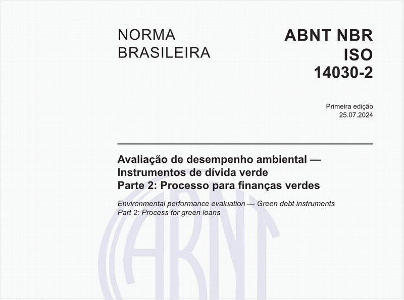 Avaliação de desempenho ambiental — Instrumentos de dívida verde - Parte 2: Processo para finanças verdes