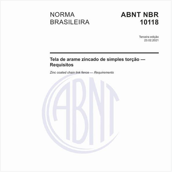 Tela de arame zincado de simples torção - Requisitos