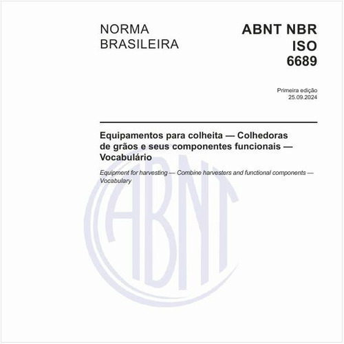 Equipamentos para colheita — Colhedoras de grãos e seus componentes funcionais — Vocabulário
