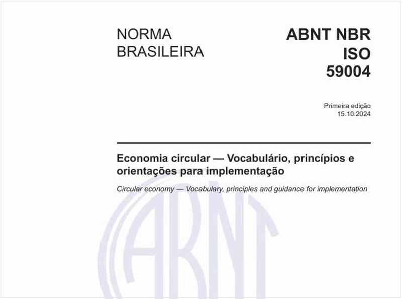 Economia circular — Vocabulário, princípios e orientações para implementação