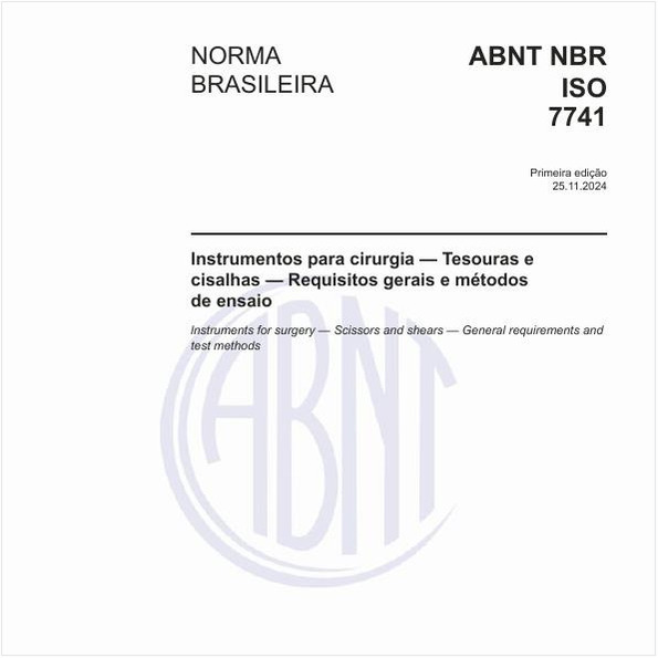 Instrumentos para cirurgia - Tesouras e cisalhas - Requisitos gerais e métodos de ensaio
