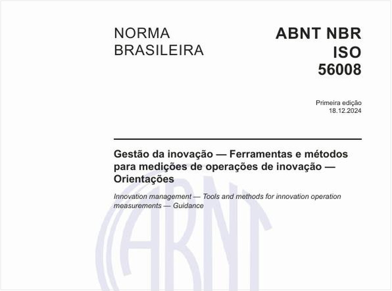 Gestão da inovação - Ferramentas e métodos para medições de operações de inovação - Orientações