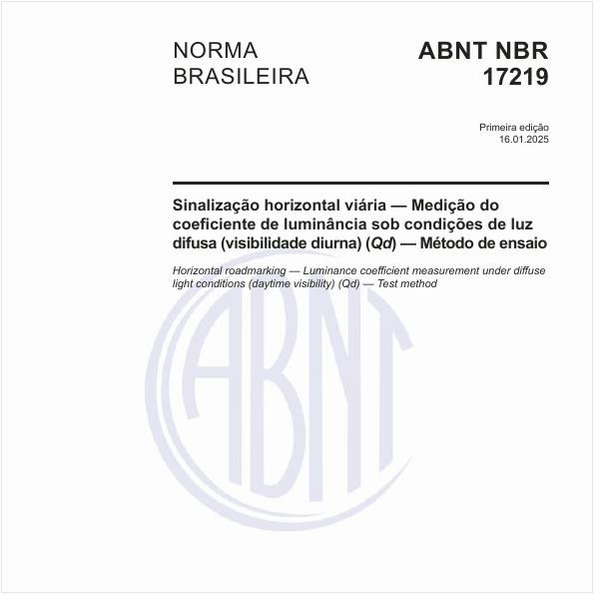 Sinalização horizontal viária — Medição do coeficiente de luminância sob condições de luz difusa (visibilidade diurna) (Qd) — Método de ensaio