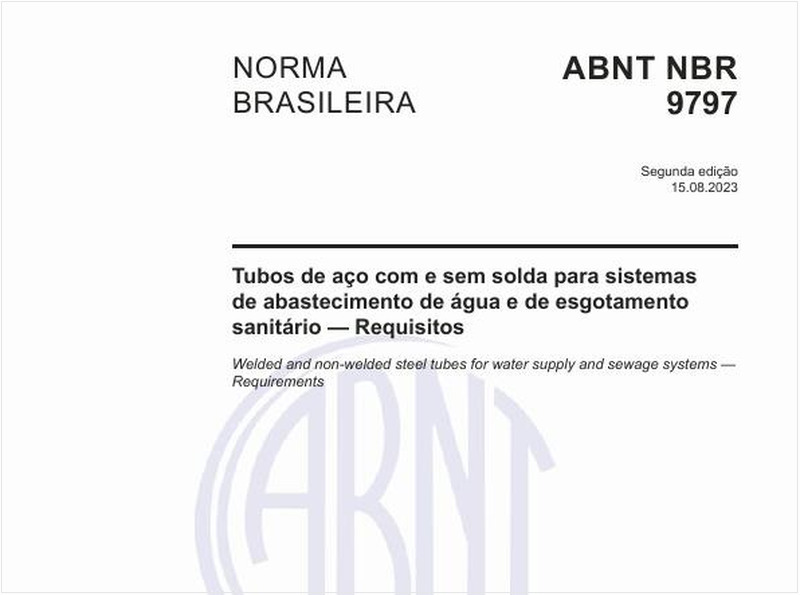 Tubos de aço com e sem solda para sistemas de abastecimento de água e de esgotamento sanitário — Requisitos