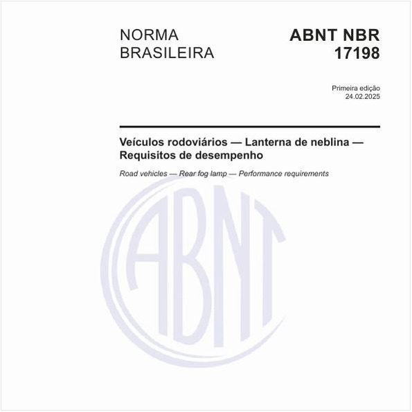 Veículos rodoviários - Lanterna de neblina - Requisitos de desempenho