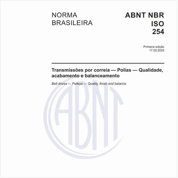 Transmissões por correia - Polias - Qualidade, acabamento e balanceamento