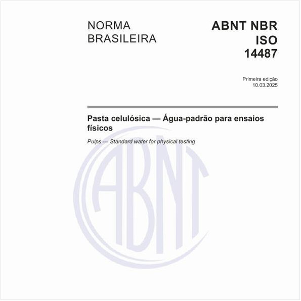 Pasta celulósica - Água-padrão para ensaios físicos