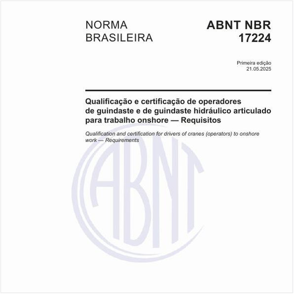 Qualificação e certificação de operadores de guindaste e de guindaste hidráulico articulado para trabalho onshore — Requisitos