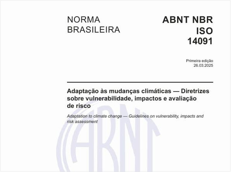 Adaptação às mudanças climáticas — Diretrizes sobre vulnerabilidade, impactos e avaliação de risco