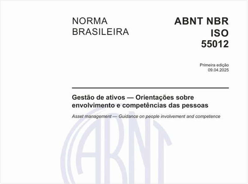 Gestão de ativos - Orientações sobre envolvimento e competências das pessoas