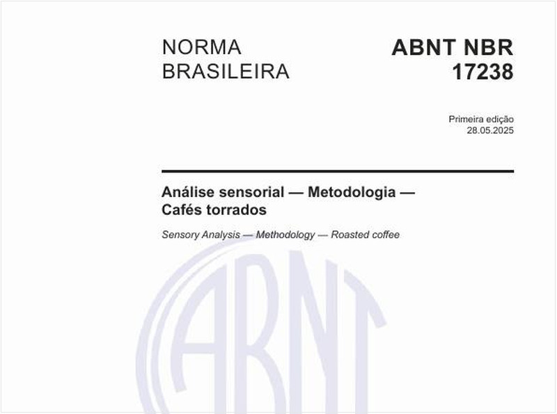 Análise sensorial — Metodologia — Cafés torrados
