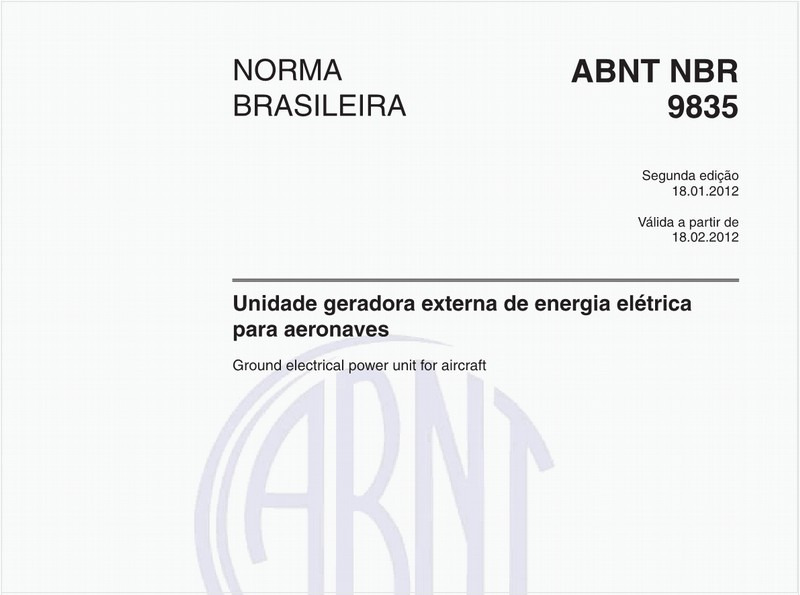 Unidade geradora externa de energia elétrica para aeronaves