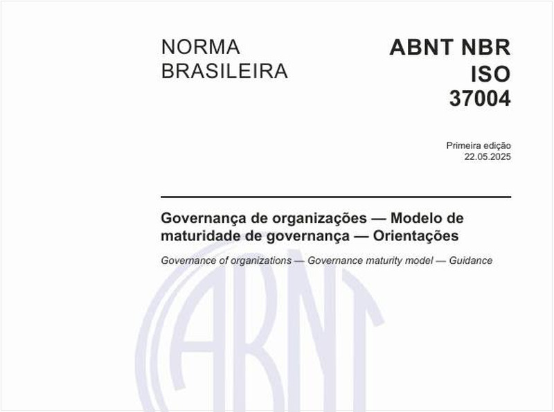 Governança de organizações — Modelo de maturidade de governança — Orientações