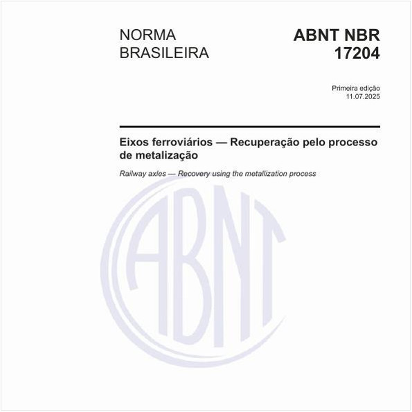 Eixos ferroviários — Recuperação pelo processo de metalização