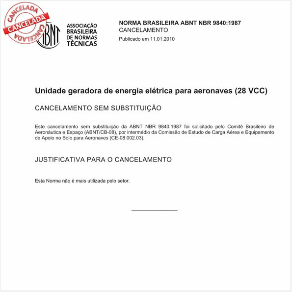 Unidade geradora de energia elétrica para aeronaves (28 VCC)