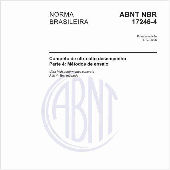 Concreto de ultra-alto desempenho - Parte 4: Métodos de ensaio