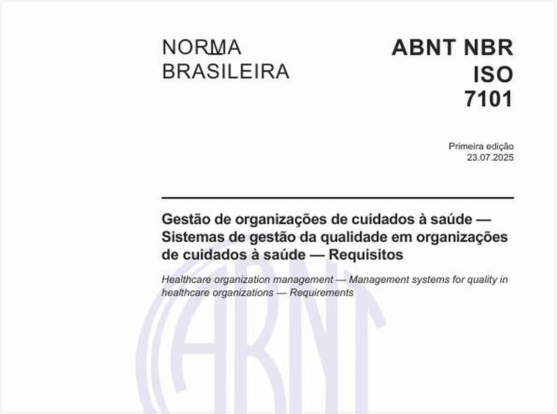 Gestão de organizações de cuidados à saúde — Sistemas de gestão da qualidade em organizações de cuidados à saúde — Requisitos