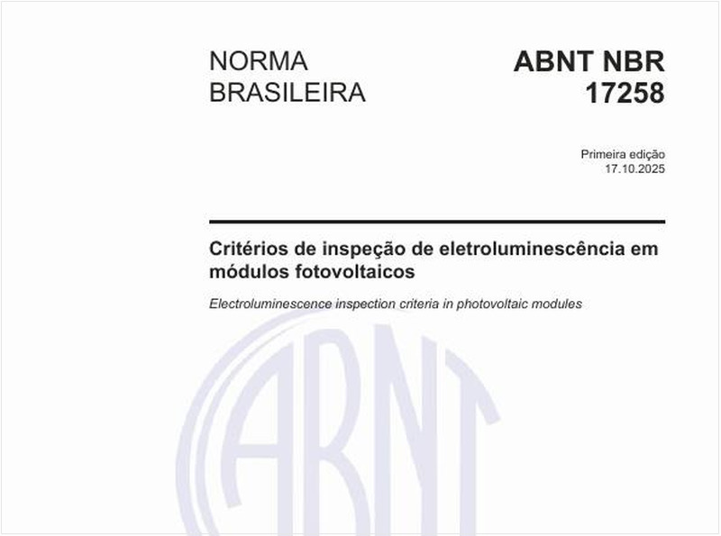 Critérios de inspeção de eletroluminescência em módulos fotovoltaicos