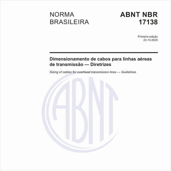 Dimensionamento de cabos para linhas aéreas de transmissão — Diretrizes