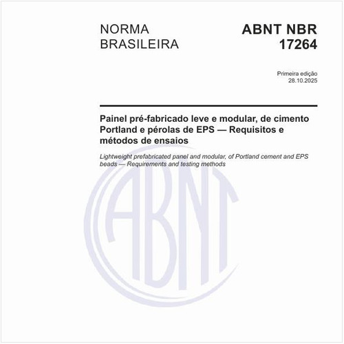 Painel pré-fabricado leve e modular, de cimento Portland e pérolas de EPS — Requisitos e métodos de ensaios