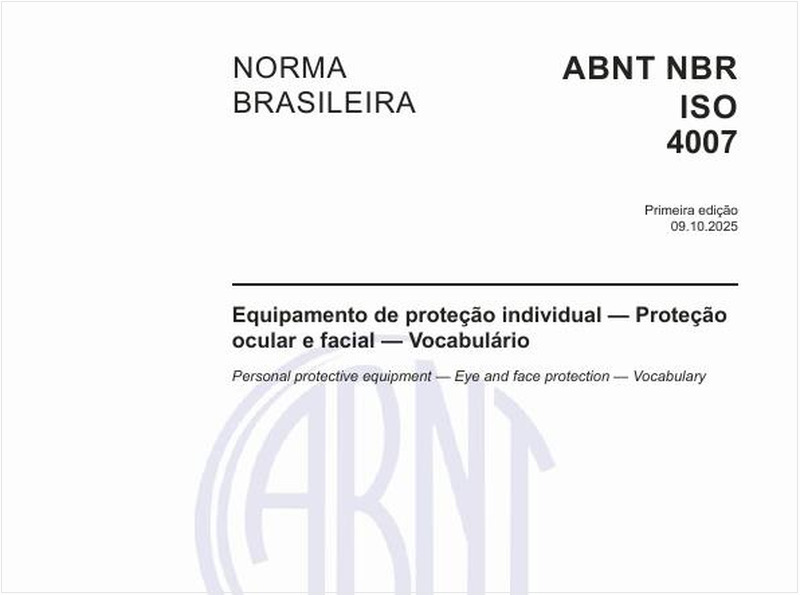 Equipamento de proteção individual — Proteção ocular e facial — Vocabulário