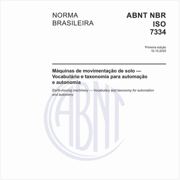 Máquinas de movimentação de solo — Vocabulário e taxonomia para automação e autonomia