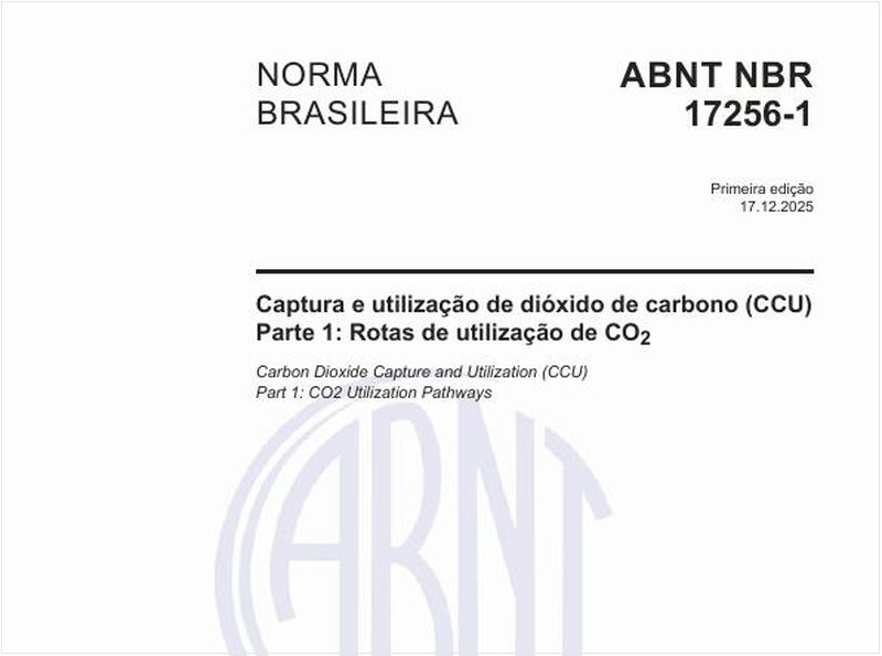 Captura e utilização de dióxido de carbono (CCU) - Parte 1: Rotas de utilização de CO2
