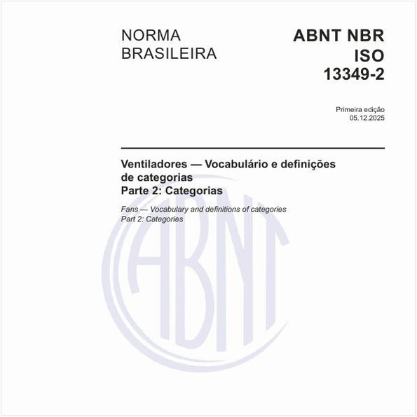 Ventiladores — Vocabulário e definições de categorias - Parte 2: Categorias