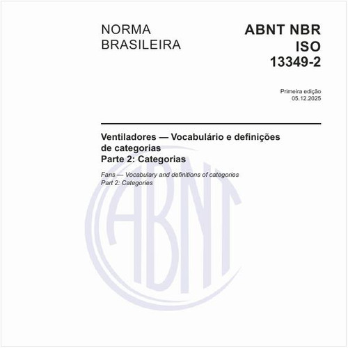 Ventiladores — Vocabulário e definições de categorias - Parte 2: Categorias